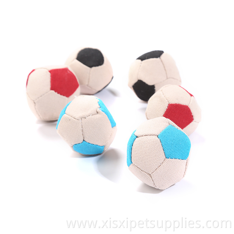 canvas football stuffing with catnip pet cat accessories toy